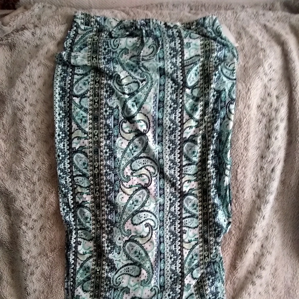 Mint green maxi skirt